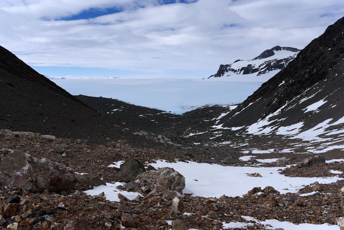 15C Looking Down At The Rock Filled Valley From Elephants Head Near Union Glacier Camp Antarctica